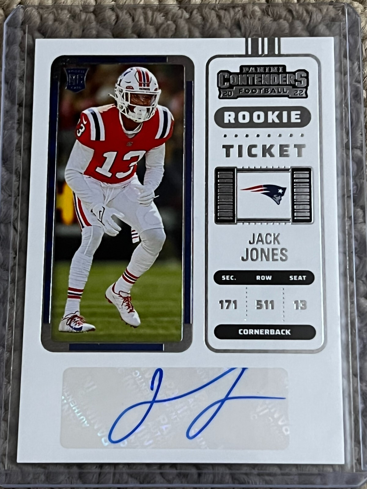 2022 Panini Contenders Rookie Ticket Autograph RC #210 Jack Jones