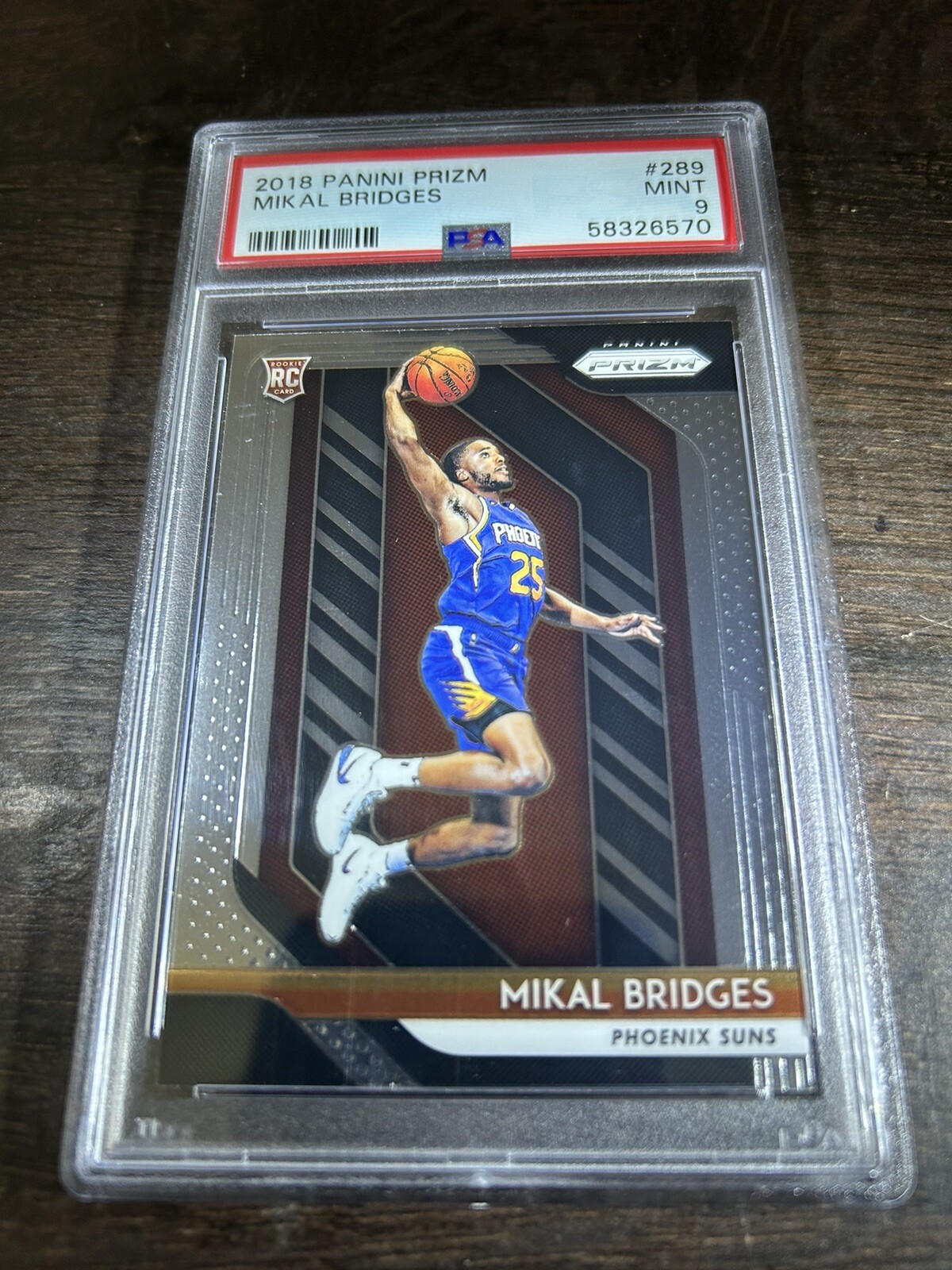 😳2018 MIKAL BRIDGES PANINI PRIZM RC”PSA 9 MINT”Brkln/Knicks BEAST😤HOT😡🥵