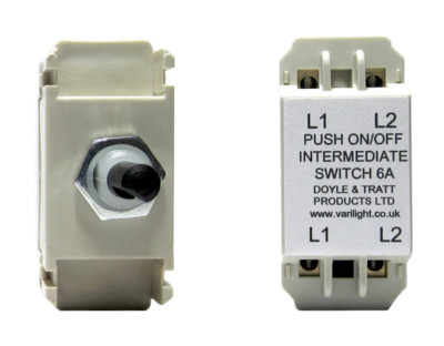 Varilight MPINT Intermediate Dummy Dimmer Schalter Modul 3-fach 6A Push On/Off