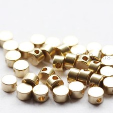 30 Pieces Raw Brass Spacers - Round 4x2.5mm 493C