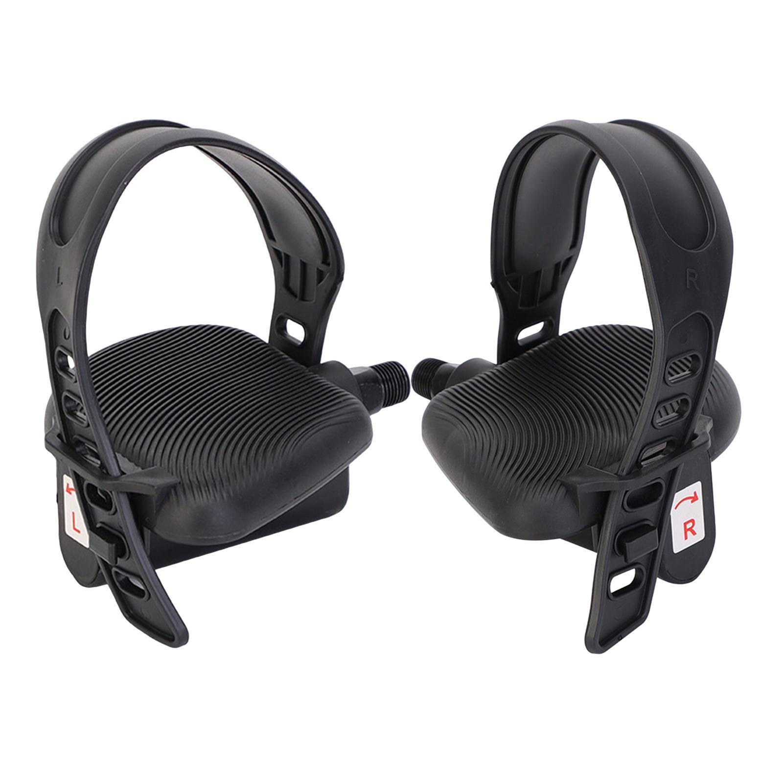 Exercise Bike Pedal Bike Parts with Straps Replacement Durable for