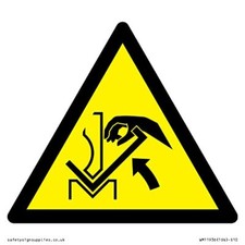 W031 Avvertenza: Frantumazione a mano tra pressa piegatrice e materiale Segno -