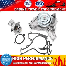 Water Pump w/ Thermostat Kit For Mercedes-Benz C230 C280 CLK350 E280 E350 GLK350
