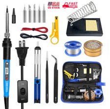 80W Soldering Iron Kit Electric Gun Adjustable Temperature Welding Solder Wire