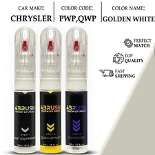 For CHRYSLER PWP,QWP GOLDEN WHITE Touch Up Paint Scratch Remove Repair Kit Color