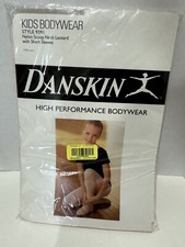 Vintage "1998" Danskin 9391 Child Large Pink Nylon Short Sleeve Leotard