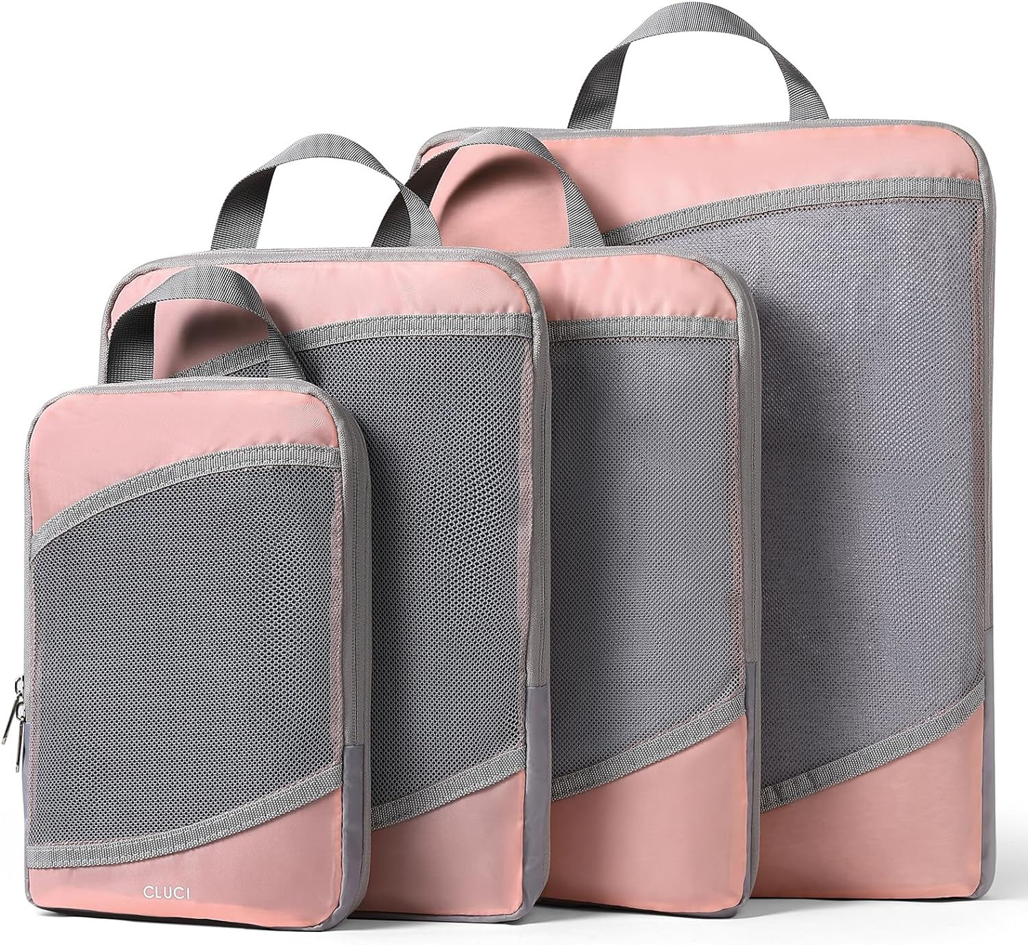 Compression Packing Cubes for Suitcase， 4 Set Travel Essentials Organizer Bags f-image