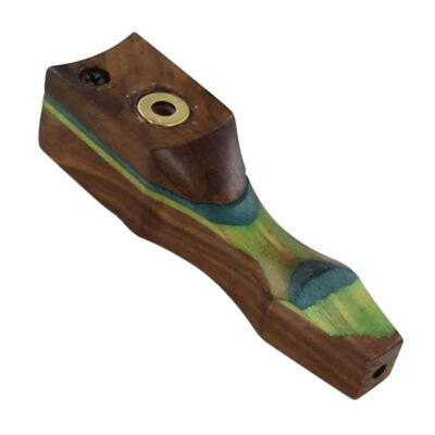 #ad Compact Psychedelic Groove Wooden Handmade Tobacco Smoking Pocket Pipe $11.99