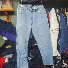 Vintage 90s Levis 550 Made In USA Jeans 38x30 Light Faded Blue