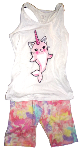 Girl's outfit Place XL 14 Unifish raceback tank &Tye Dye shorts Kds