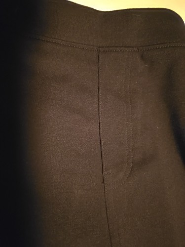 Black Stretch Slacks Pants 29" Inseam Size 16 Excellent Orange B - Picture 3 of 9