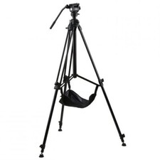 E-Image 2-Stage Aluminum Fluid Head Tripod Kit w/ Height Adjustable Column