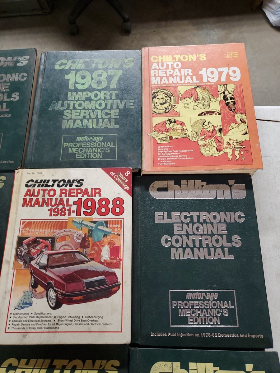 Lot Of 18 Hardcover Chilton Repair Manuals 60s 70s 80s 90s