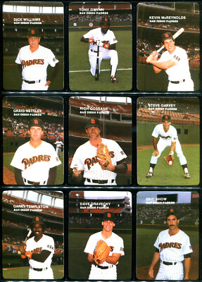 1985 Mothers Cookies SAN DIEGO PADRES Team Set GARVEY GOSSAGE TONY GWYNN NETTLES
