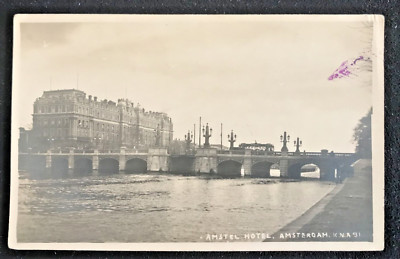 Amstel Hotel, Amsterdam Vintage Echtfoto Postkarte - unbespielt - 30er Jahre