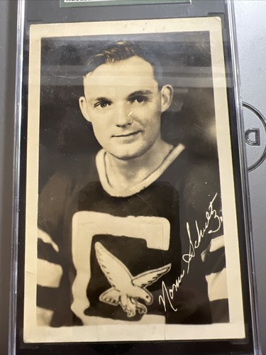 Cleveland Falcons Original Vintage Postcard 1936 Season AHL Norm Schultz SGC 10 - Picture 2 of 6