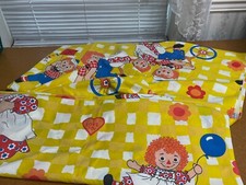 TWO Vintage Wamsutta Ultrascale Raggedy Ann Andy Twin Sheet 39"x75"