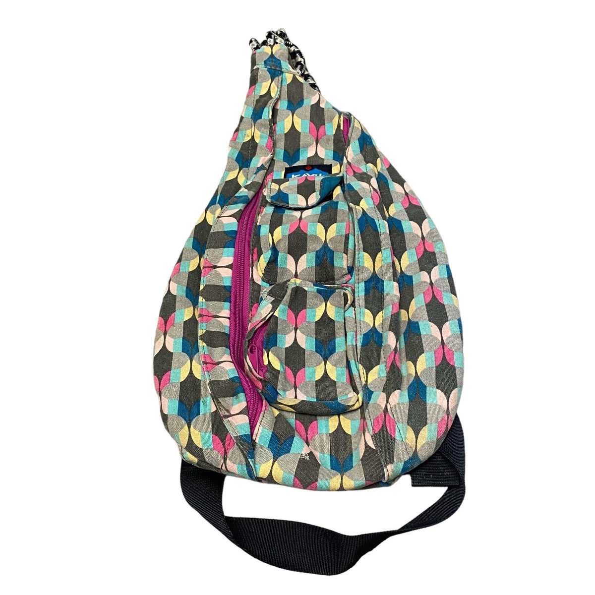 Kavu medium size backpack multicolored, rope strap, zip  display picture 1