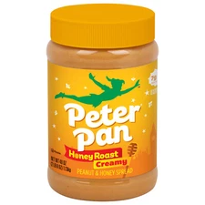 Peter Pan Creamy Honey Roasted Peanut Butter, Smooth, Gluten-Free, 40 oz Jar