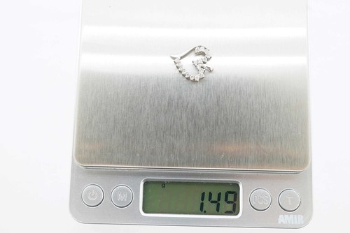 Estate 10K White Gold Diamond Heart Charm #25572B - Picture 7 of 7