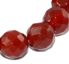 PRECIOUS 10MM AGATE GEMSTONE FACETED ROUND LOOSE BEADS 15inch