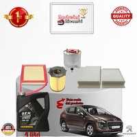 Inspektionskit Filter + ÖL Peugeot 3008 1.6 HDI FAP 85KW 115CV Von 2014->