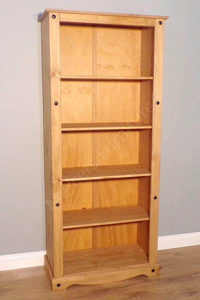 Corona Bookcase Large Tall 5 Shelf Display Unit Solid Pine by Mercers Furniture® - Image 4 of 4