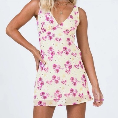 yellow floral dress princess polly Nellie Maxi Dress Yellow / Red Floral