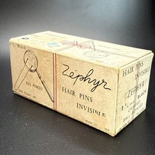 Vtg Zephyr Black Bobby Pins  1 3/4" Ball Pointed Crimped 1 Pound