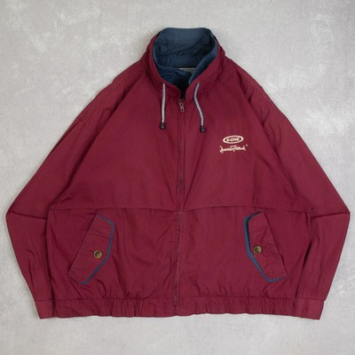 Vintage E-One Bomber Jacket X-Large Men's 1990s Burgundy Company