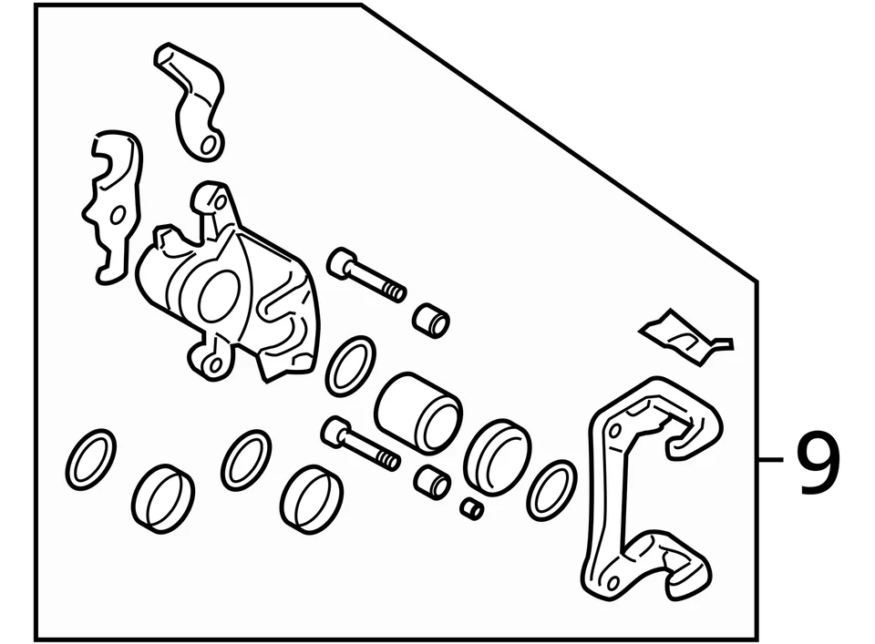 2005-2009 Kia Spectra Rear Passenger Right Brake Caliper NSLYW - Image 3 of 3