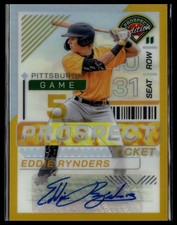 2024 Panini Prospect Edition #63 Eddie Rynders Gold Signatures Holo #/10