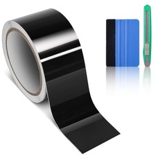 Comprafun Gloss Black Vinyl Wrap Car Chrome 2in X 30ft High Comprafun Gloss Black Vinyl Wrap Car Chrome 2in X 30ft High
