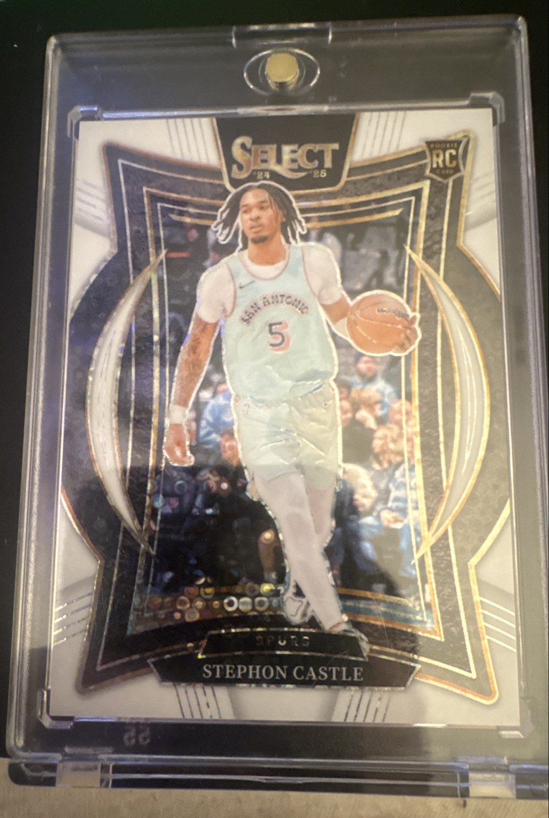 2024-25 Panini Select - Concourse Stephon Castle #72 White Disco Prizm /75 (RC)