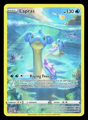 Lapras Holo Ultra Rare SWSH: Crown Zenith: Galarian Gallery GG05/GG70 NM