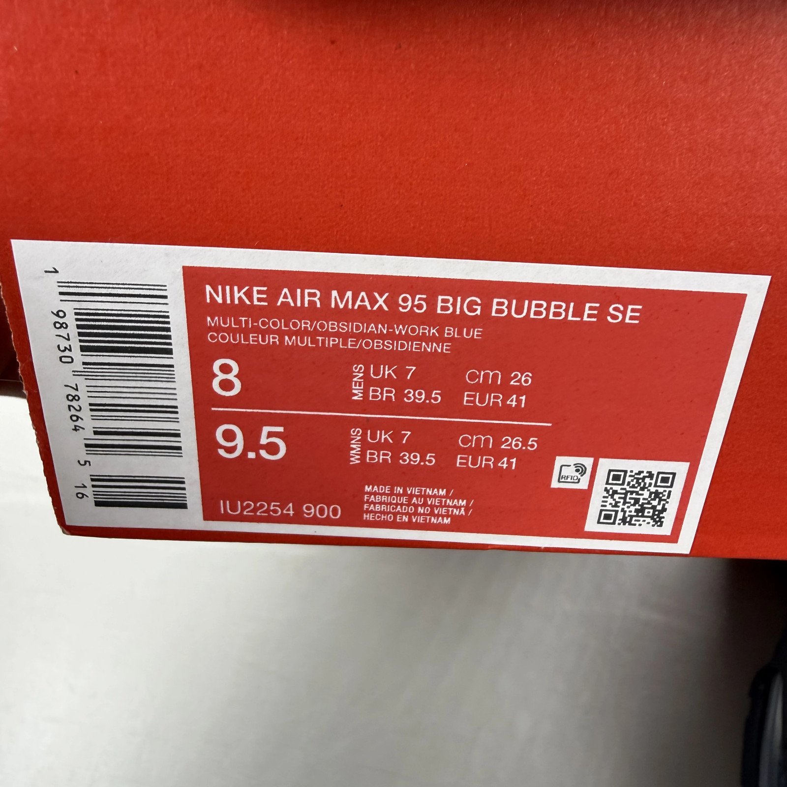Nike Air Max 95 UK 7 SE Big Bubble Obsidian Work Blue Men's Trainers IU2254-900 image 5