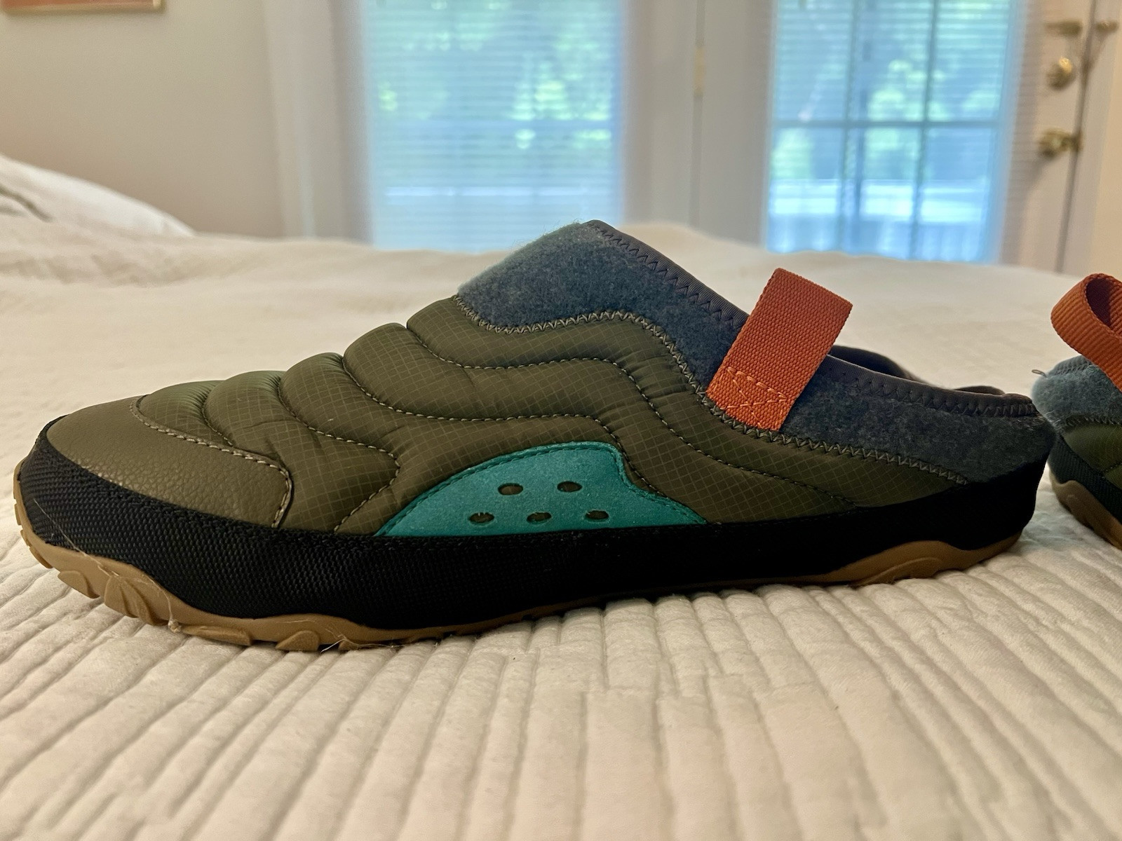 SAOLA Teva Ultra Comf Slip On Verde Oliva e Grigio Uomo Taglia 12