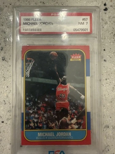 1986-87 Fleer Michael Jordan Rookie #57 PSA 7 Chicago Bulls Basketball Card