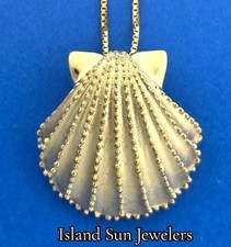 Steven Douglas Scallop Shell Pendant/Slide, 14K
