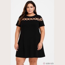 Torrid Lattice Trapeze Dress Sz 2X