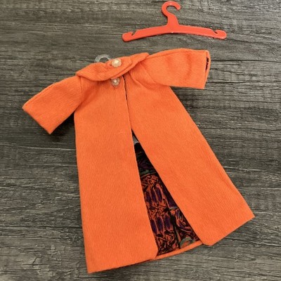 Vintage Miss Suzette Theater Goer Coat Orange w HTF Psychedelic Lining NM Minty