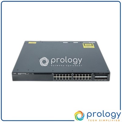 Cisco WS-C3650-24PS-L 24 Port Gigabit PoE 4x 1G Uplink LAN Base Fully Tested