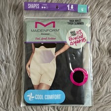 Maidenform Flexees High Waist Thigh Slimmer Shapewear Womens Size Small Black