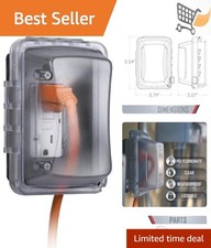 Weatherproof Electrical Outlet Cover Polycarbonate 1-Gang Horizontal Vertical