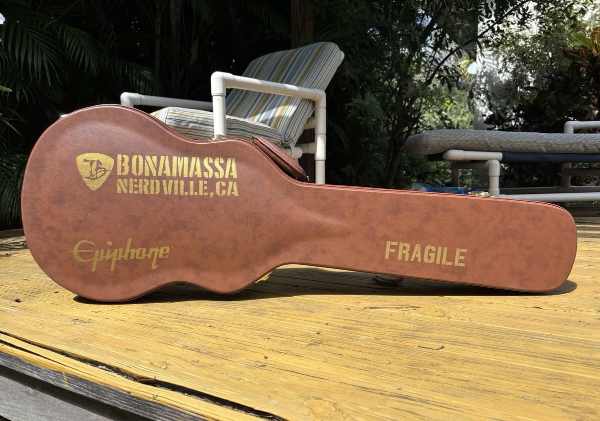 New Epiphone Les Paul Hard Case Brown With Pink Fur, Gold Hardware