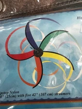 HIGH FIVE SPINNER RIPSTOP NYLON KITE TAIL W/SWIVEL MOUNT KITE 10” By 42” Inch