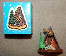 Vintage Miniature Nativity Ornament / table decoration (1 7/8