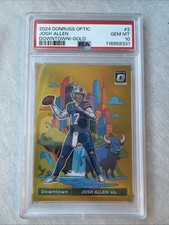 2024 Optic Josh Allen Downtown GOLD /10 PSA 10 BILLS MVP SSP