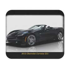 Legendary 2015 Chevrolet Corvette Z51 Mousepad - Sleek Black Convertible Sports
