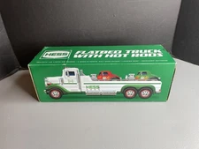 NEW IN BOX ! 2022 Hess Flatbed Truck with Hot Rods – LED Lights & Sounds! Gift!